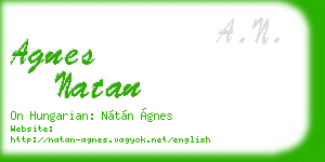 agnes natan business card