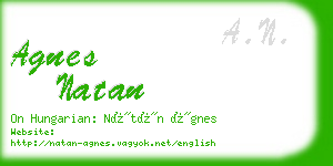 agnes natan business card